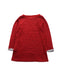A Red Long Sleeve Dresses from Petit Bateau in size 3T for girl. (Back View)