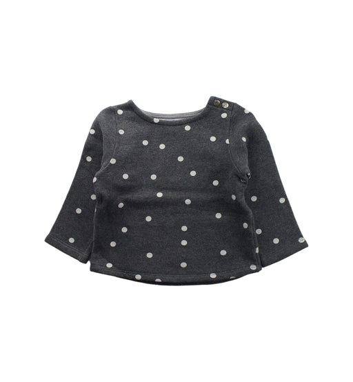 A Grey Buttoned Sweatshirts from Petit Bateau in size 2T for girl. (Front View)