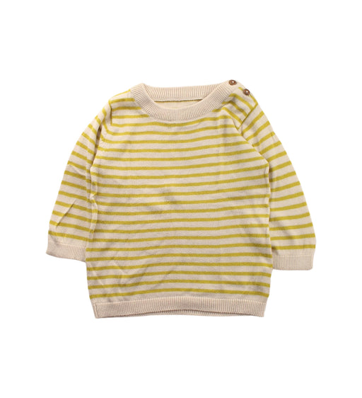 A White Knit Sweaters from Nature Baby in size 6-12M for girl. (Front View)