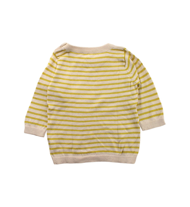 A White Knit Sweaters from Nature Baby in size 6-12M for girl. (Back View)