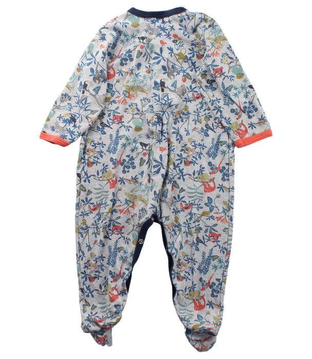 A White Onesies from Petit Bateau in size 6-12M for boy. (Back View)