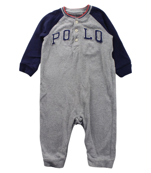 A Blue Long Sleeve Jumpsuits from Ralph Lauren in size 6-12M for boy. (Front View)