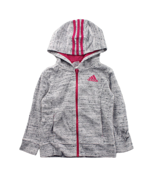 A Grey Lightweight Jackets from Adidas in size 4T for boy. (Front View)