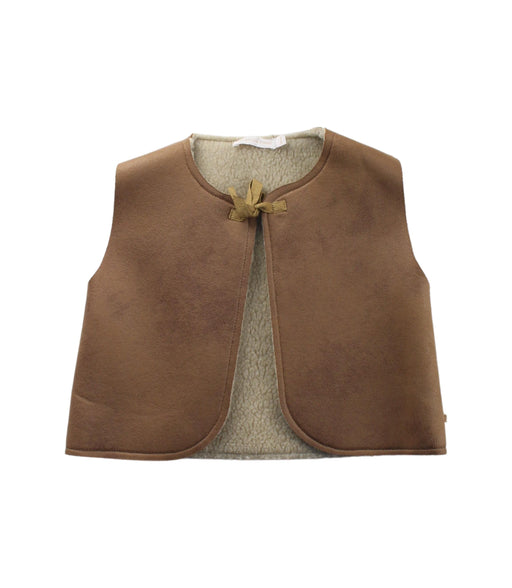 A Brown Vests from Les Enfantines in size 3T for neutral. (Front View)