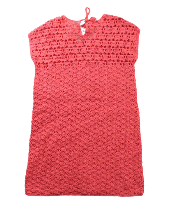 A Pink Sleeveless Dresses from Bonpoint in size 3T for girl. (Back View)