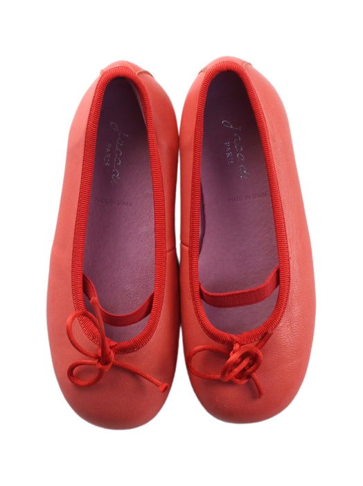 A Red Flats from Jacadi in size 4T for girl. (Back View)