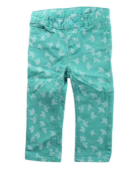 A Green Casual Pants from DVF Gap Kids in size 2T for girl. (Front View)