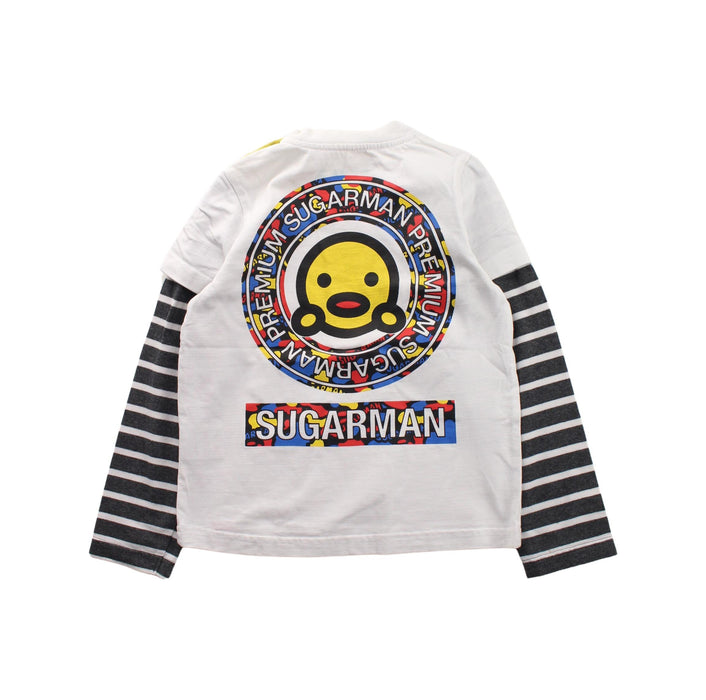 A White Long Sleeve T Shirts from Sugarman in size 3T for boy. (Back View)