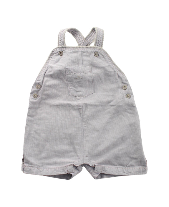 A White Overall Shorts from Chateau de Sable in size 3-6M for neutral. (Front View)