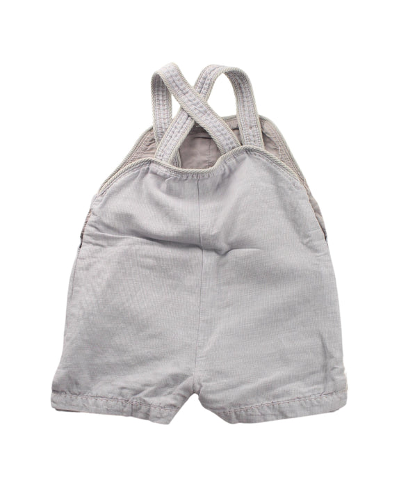 A White Overall Shorts from Chateau de Sable in size 3-6M for neutral. (Back View)