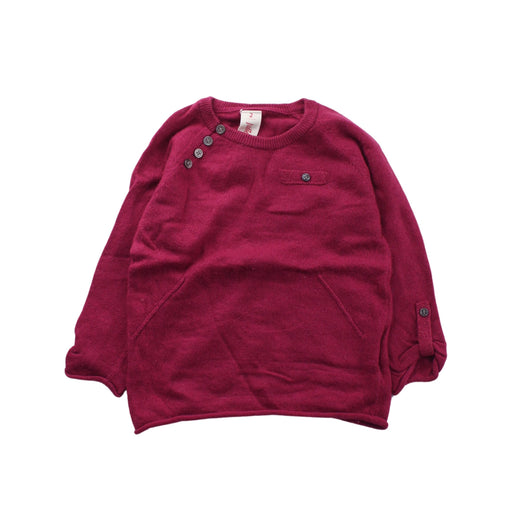 A Red Knit Sweaters from Juliet & the Band in size 2T for girl. (Front View)