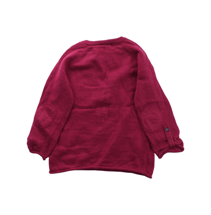 A Red Knit Sweaters from Juliet & the Band in size 2T for girl. (Back View)