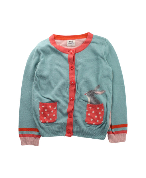 A Green Cardigans from Boden in size 3T for girl. (Front View)