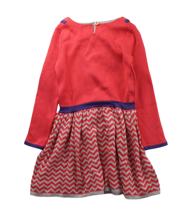 A Red Long Sleeve Dresses from Boden in size 3T for girl. (Back View)