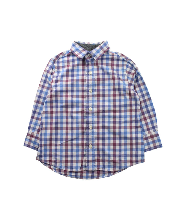 A Blue Long Sleeve Shirts from Crewcuts in size 3T for boy. (Front View)