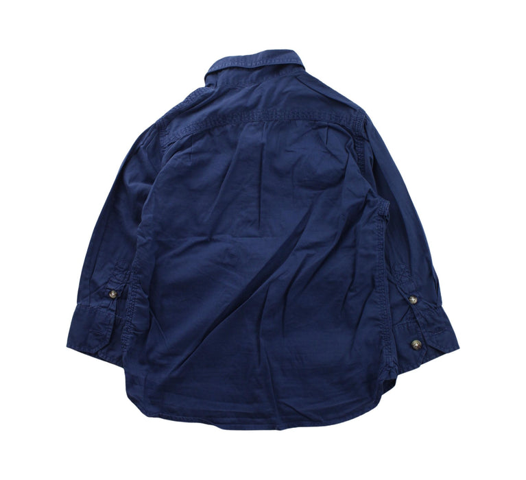 A Blue Long Sleeve Shirts from Crewcuts in size 2T for boy. (Back View)