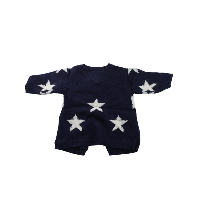 A Blue Cardigans from Seed in size 0-3M for girl. (Back View)