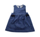 A Blue Sleeveless Dresses from Petit Bateau in size 2T for girl. (Front View)