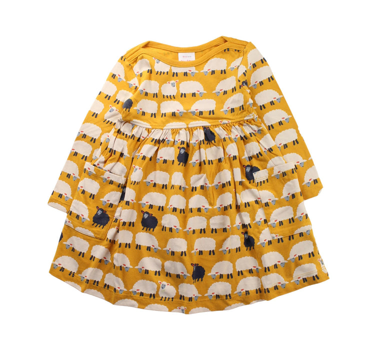 A Yellow Long Sleeve Dresses from Hanna Andersson in size 2T for girl. (Front View)