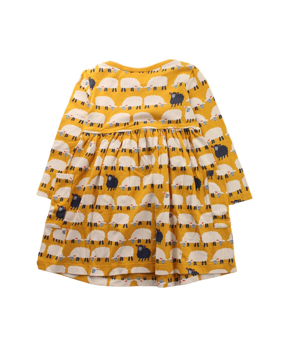 A Yellow Long Sleeve Dresses from Hanna Andersson in size 2T for girl. (Back View)