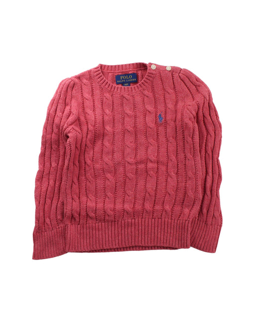 A Red Knit Sweaters from Polo Ralph Lauren in size 2T for boy. (Front View)
