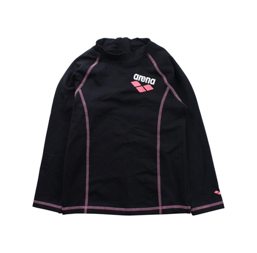 A Black Rash Guards from Arena in size 5T for girl. (Front View)
