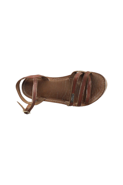 A Brown Sandals from Les Tropéziennes in size 6T for girl. (Front View)