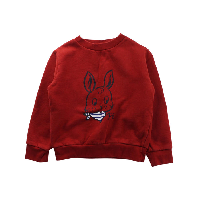 A Red Crewneck Sweatshirts from Petit Bateau in size 6T for boy. (Front View)