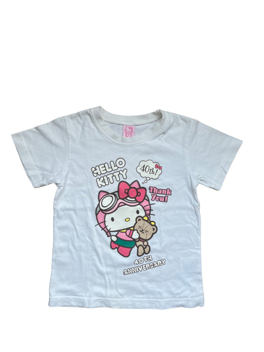 A White Short Sleeve T Shirts from Sanrio in size 4T for girl. (Front View)