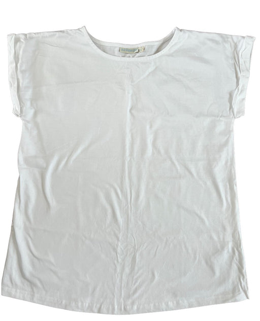 A White Short Sleeve T Shirts from Jojo Maman Bébé in size M for maternity. (Front View)