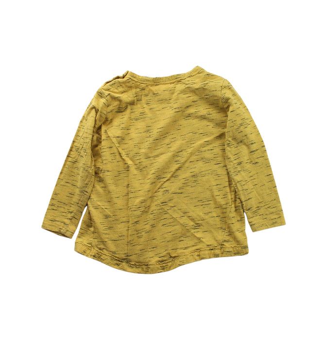 A Yellow Long Sleeve T Shirts from Seed in size 2T for boy. (Back View)