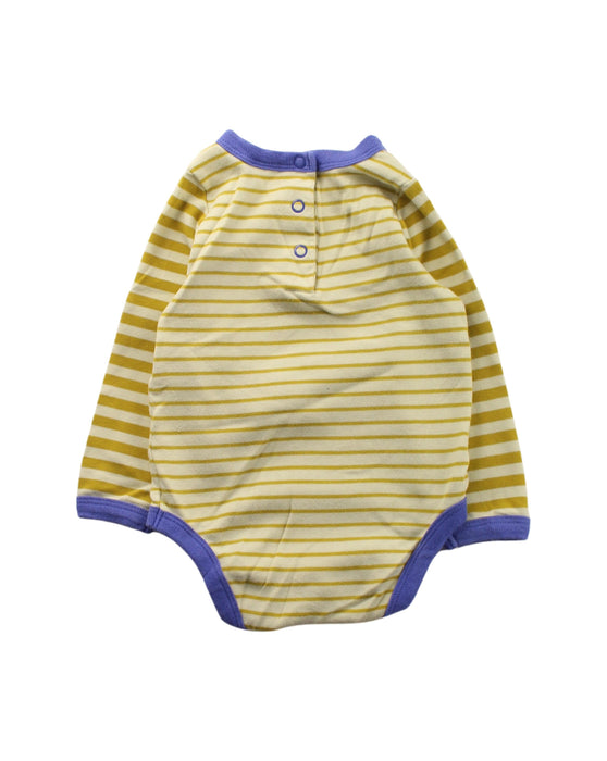 A Yellow Long Sleeve Bodysuits from Marvel in size 12-18M for boy. (Back View)