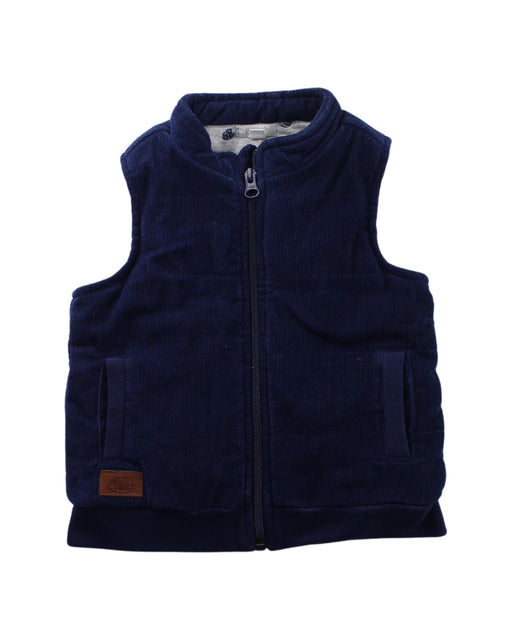 A Blue Outerwear Vests from Purebaby in size 18-24M for boy. (Front View)