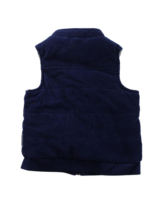 A Blue Outerwear Vests from Purebaby in size 18-24M for boy. (Back View)