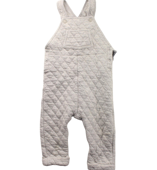 A White Long Overalls from Petit Bateau in size 12-18M for boy. (Front View)