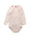 A White Long Sleeve Bodysuits from Petit Bateau in size 2T for boy. (Front View)