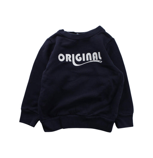 A Blue Crewneck Sweatshirts from Petit Bateau in size 3T for boy. (Front View)