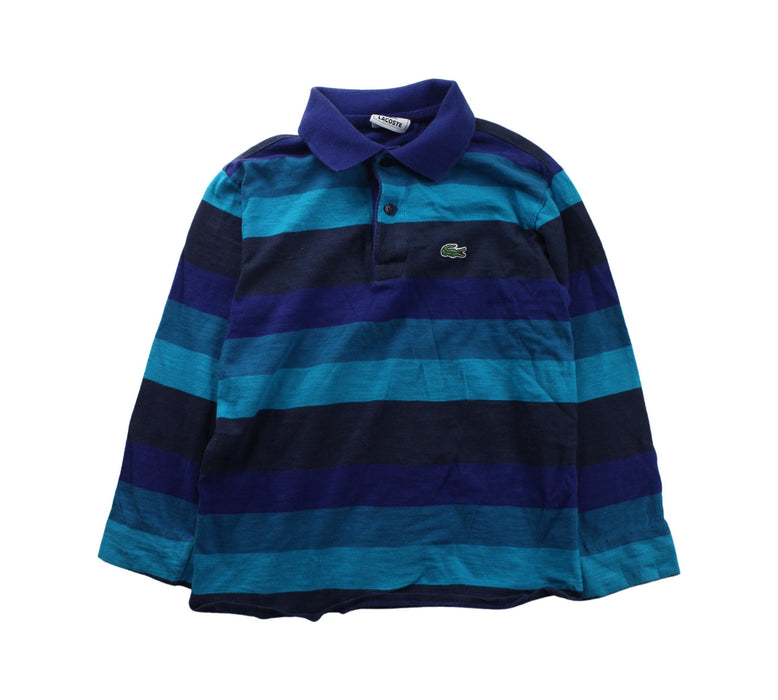 A Blue Long Sleeve Polos from Lacoste in size 8Y for boy. (Front View)