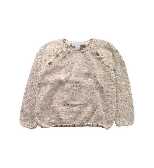 A Beige Knit Sweaters from The Little White Company in size 18-24M for girl. (Front View)