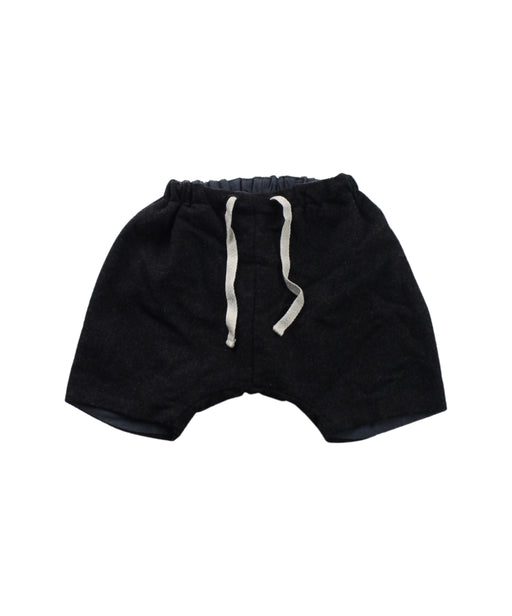 A Black Shorts from Les Enfantines in size 0-3M for boy. (Front View)