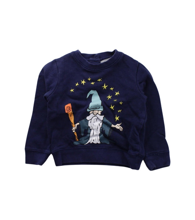 A Blue Buttoned Sweatshirts from Stella McCartney in size 6-12M for boy. (Front View)