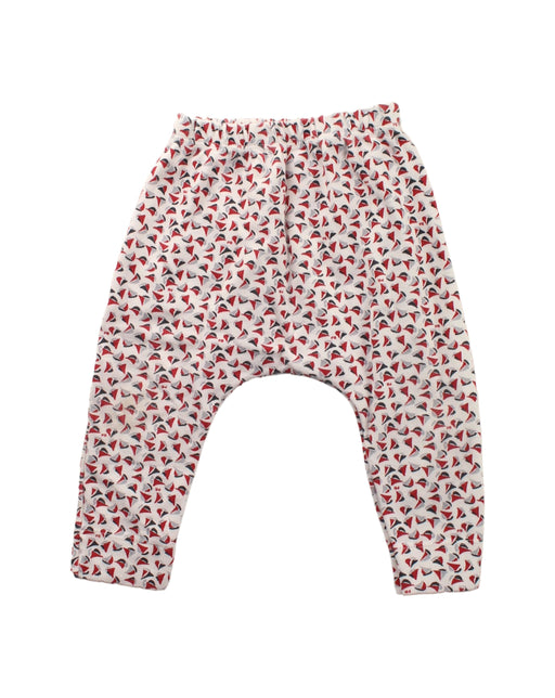 A Red Sweatpants from Petit Bateau in size 6-12M for girl. (Front View)
