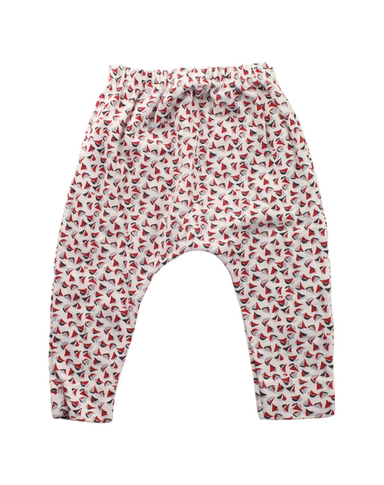 A Red Sweatpants from Petit Bateau in size 6-12M for girl. (Back View)