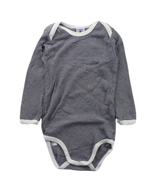 A Black Long Sleeve Bodysuits from Petit Bateau in size 2T for neutral. (Front View)