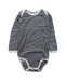 A Black Long Sleeve Bodysuits from Petit Bateau in size 2T for neutral. (Front View)