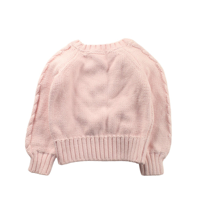 A Pink Knit Sweaters from Seed in size 12-18M for girl. (Back View)