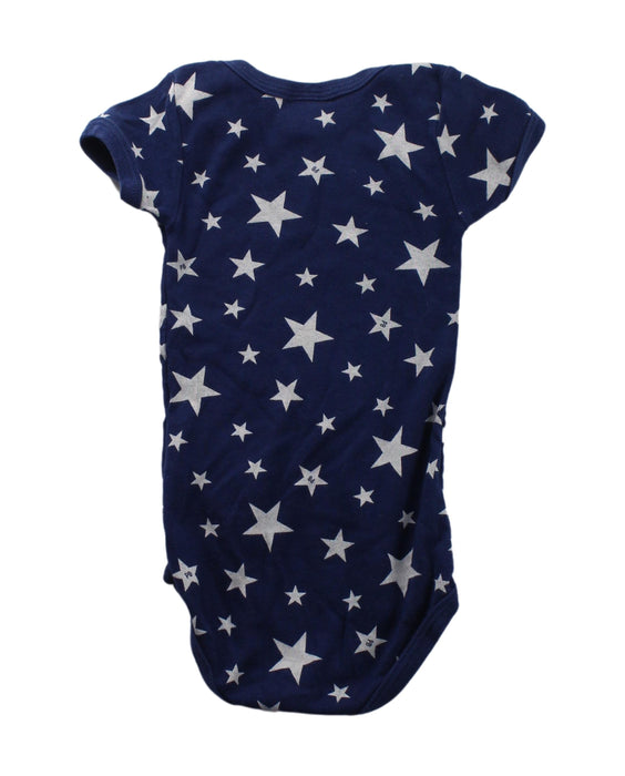 A Blue Short Sleeve Bodysuits from Petit Bateau in size 12-18M for boy. (Back View)