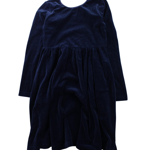A Blue Long Sleeve Dresses from Hanna Andersson in size 10Y for girl. (Front View)