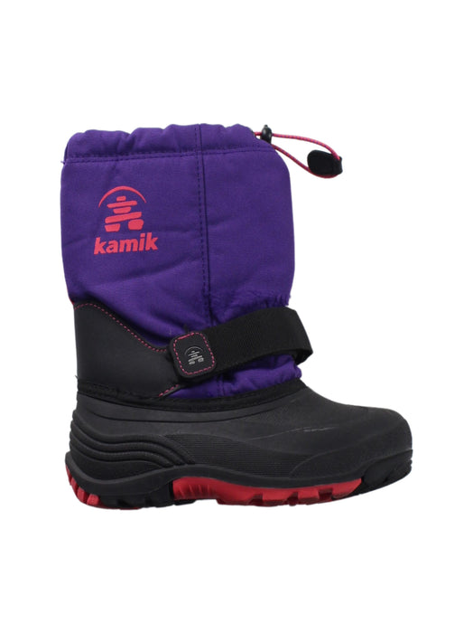 A Black Winter Boots from Kamik in size 7Y for boy. (Front View)