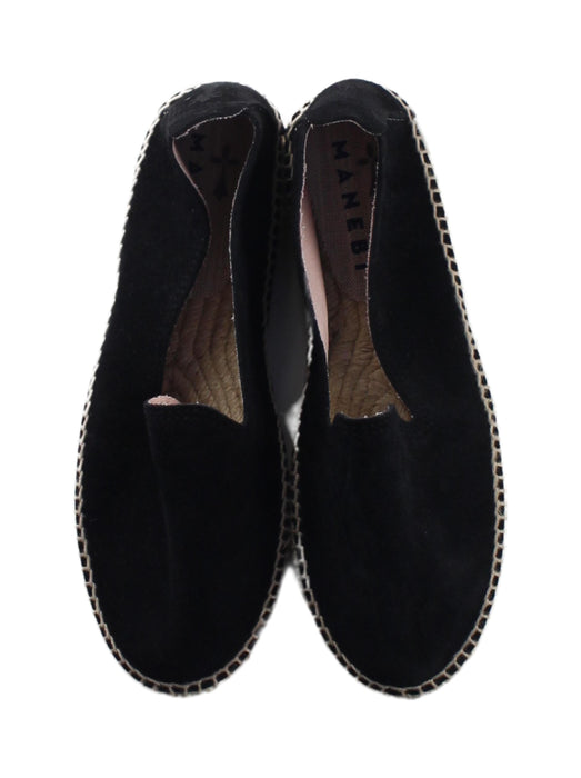 A Black Espadrilles from Manebi in size 12Y for girl. (Back View)
